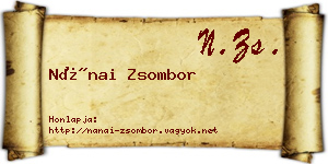 Nánai Zsombor névjegykártya